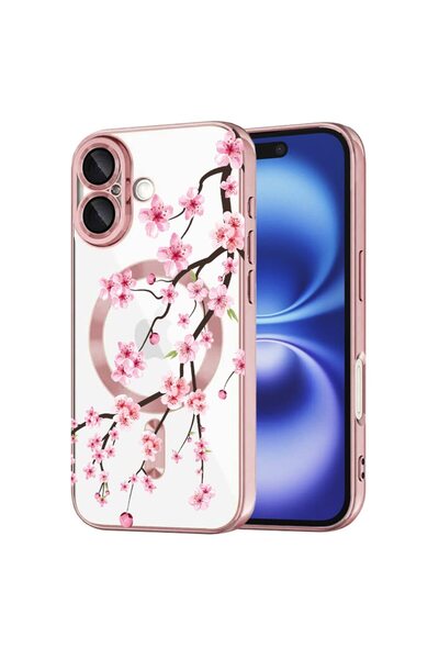 bestcase Πολυτελής Θήκη MagSafe, Συμβατή με Apple iPhone 16, Ιαπωνικό Κερασιά...