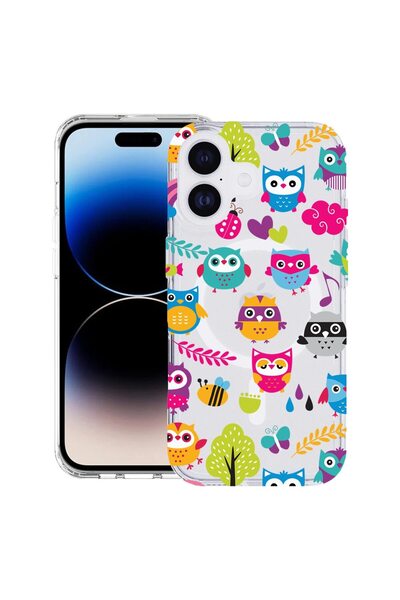 bestcase Husa pentru Apple iPhone 17 cu Design Owl, Mag Anti Shock TPU, Tehno...
