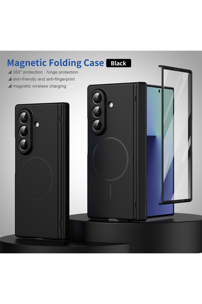 Choice5 Galaxy Z Fold6 black 360° Foldable Full Bracket Magnetic Case for Z F...