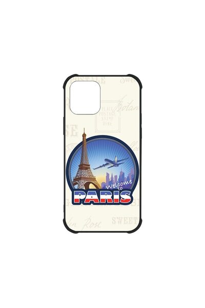 bestcase Husa MaxSafe Glassy, Compatibilă cu Apple iPhone 12, Welcome To Pari...