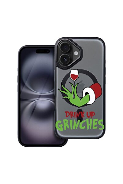 bestcase Husa Compatibila cu Apple iPhone 16 cu Design Grinches - Drink Up, S...