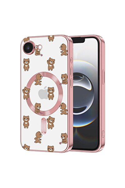 bestcase Husa Luxury MagSafe, Compatibilă cu Apple iPhone 16e, Model cu ursul...