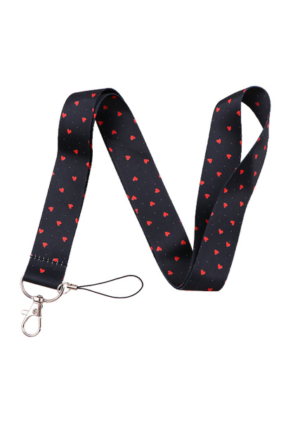 Choice4 Polyester Fiber 3 Heart Lanyard Simple Style Neck Strap for Key ID Ca...