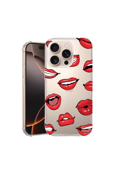 bestcase Husa pentru Apple iPhone 16 Pro Max, Anti Shock 1.5MM, Lips - Kiss P...