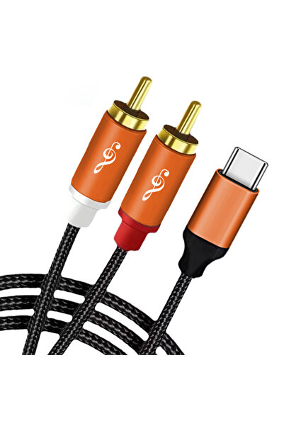 Choice كابل صوت ستيريو عالي الدقة USB-C إلى RCA مزدوج أسود بطول 1.3 متر - يعم...