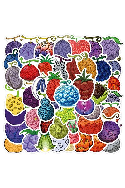 Choice 52pcs 52 Devil Fruit Graffiti Stickers One Cartoon Day Man ONE PIECE D...