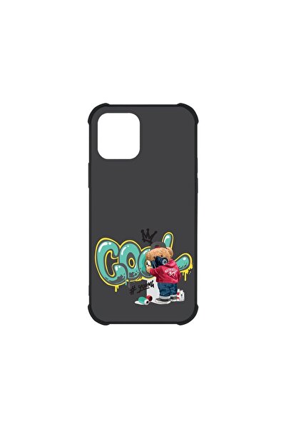 bestcase Husa MaxSafe Glassy, Compatibilă cu Apple iPhone 12, Ursuleț drăguț,...