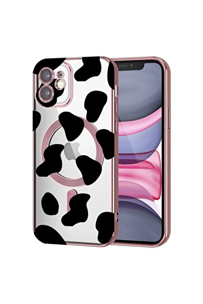 bestcase Луксозен MagSafe калъф, съвместим с Apple iPhone 12, Черен телешки к...