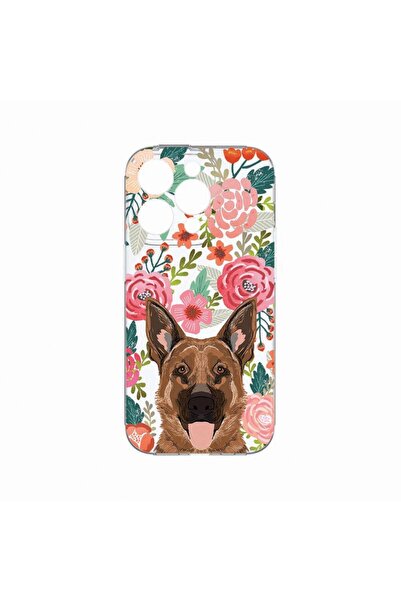 bestcase Θήκη, Συμβατή με Apple iPhone 14 Pro Max, Σχέδιο Σκύλος και Λουλούδι...