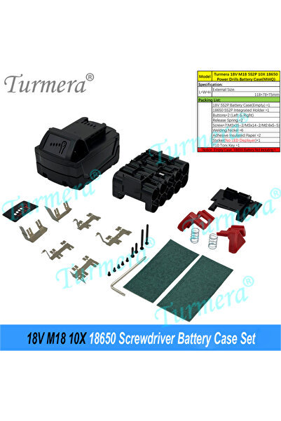 choice2 T401-M18-10X-MWQ جديد 18V M18 10X 18650 علبة بطارية مفك براغي مع شاشة...