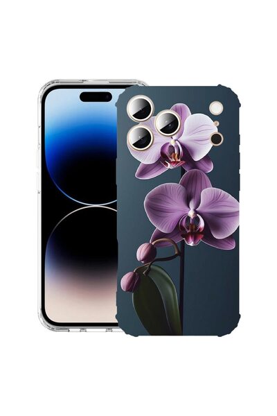 bestcase Husă pentru Apple iPhone 17 Pro cu Design Mov Orchid, Antișoc, Colțu...
