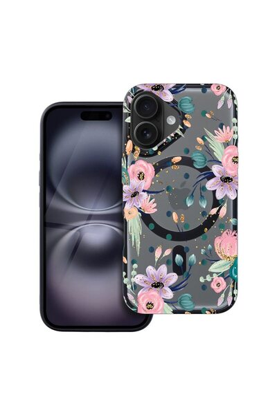 bestcase Husa Compatibila cu Apple iPhone 16 cu Design Flowers Collection, Sh...
