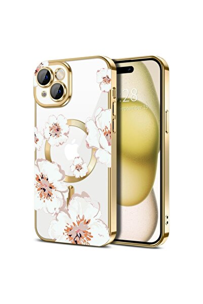 bestcase Πολυτελής Θήκη MagSafe, Συμβατή με Apple iPhone 15, Παστέλ Λουλούδια...