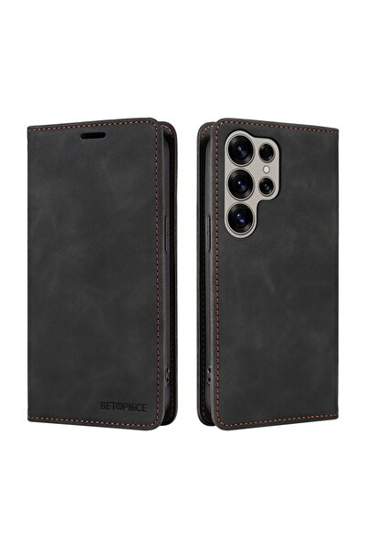 Choice42 Samsung S26 Ultra BK RFID BLOCKING Magnetic Flip Leather Wallet Case...
