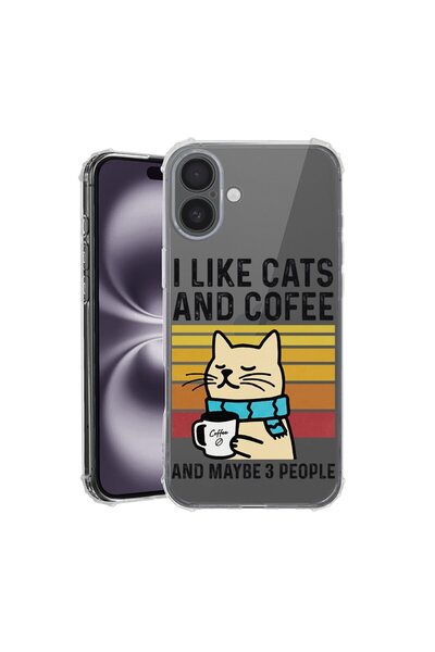 bestcase Θήκη για Apple iPhone 17 με Σχέδιο Γάτες και Καφέ, Αντικραδασμική, Ε...