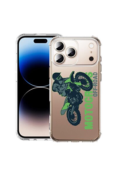 bestcase Husă pentru Apple iPhone 17 Pro cu Design Motocross, Antișoc, Colțur...