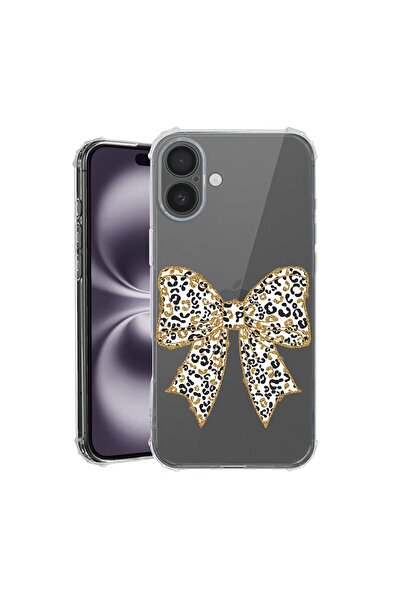 bestcase Husă pentru Apple iPhone 17 cu Design Leopard Bow, Antișoc, Colțuri ...