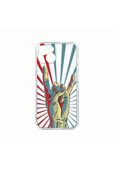 bestcase Husa Anti Shock din silicon, Compatibila Cu Apple iPhone 14, Rock Fe...