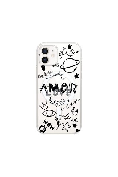 bestcase MagSafe Anti Shock Case, Compatible with Apple iPhone 12, Goth Love,...