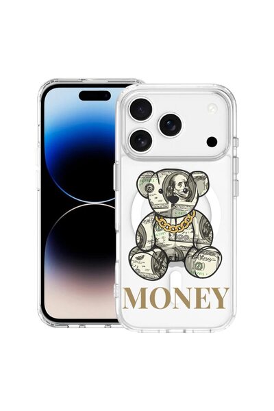 bestcase Θήκη για Apple iPhone 17 Pro Max με σχέδιο Teddy Bear Money, Μαγνητι...