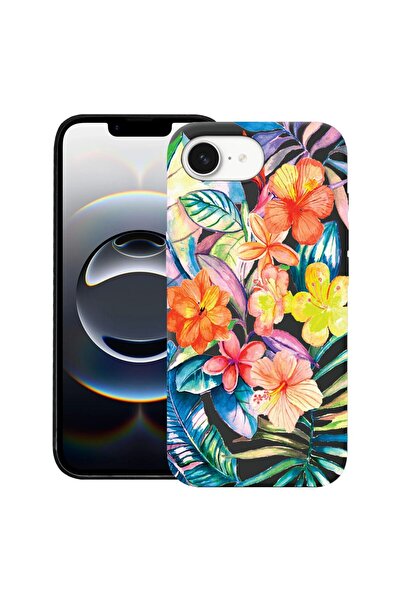 bestcase Husă pentru Apple iPhone 16e, Silicon Premium Subțire 1.2MM, Flori T...