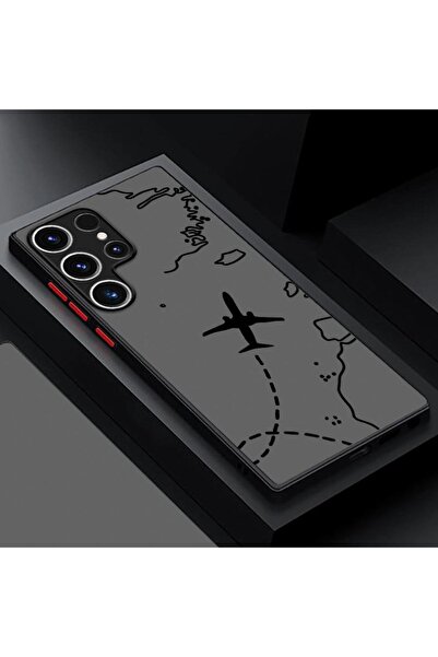 Choice Galaxy S22 Ultra 5G Mix01 Line Airplane Topographic Back Phone Cover C...