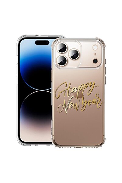 bestcase Husă pentru Apple iPhone 17 Pro cu design Happy New Year, Antișoc, C...