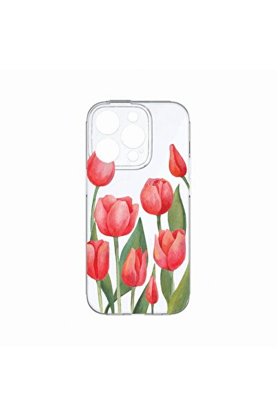 bestcase Θήκη, Συμβατή με Apple iPhone 14 Pro, Κόκκινες Τουλίπες, Ανθεκτική σ...