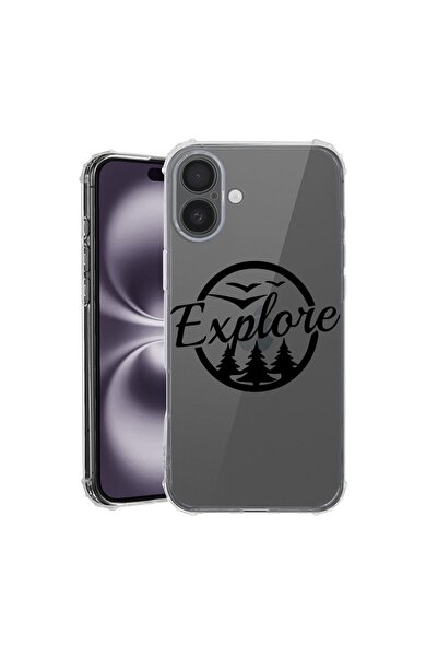 bestcase Husa pentru Apple iPhone 16, Anti Shock 1.5MM, Lets get Explore, Rez...