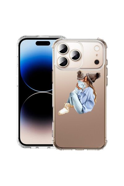 bestcase Husă pentru Apple iPhone 17 Pro Max cu Design Fată Mamă cu un Băiat,...