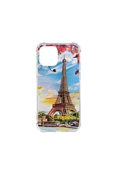 bestcase Husa Anti Shock 1.5MM, compatibilă cu Apple iPhone 12, Turnul Eiffel...