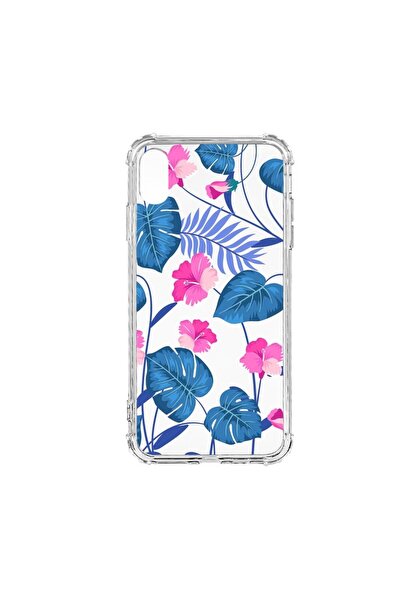 bestcase Антишоков силиконов калъф, съвместим с Apple iPhone XS Max, Тропичес...