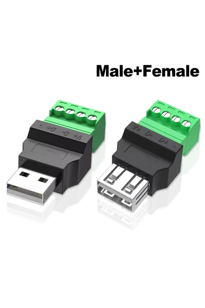 Choice1 Male and Female USB2.0 Connector Avoid Welding Plugs USB Type A Adapt...