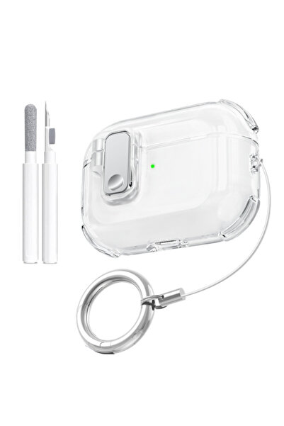 Choice18 غطاء شفاف لسماعات AirPods Pro 3 مع قلم وطقم تنظيف وقفل آمن
