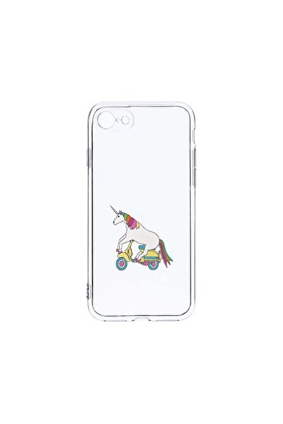 bestcase Husa Clear Silicon 2MM, Compatibila Cu Apple iPhone SE 2, Unicorn On...