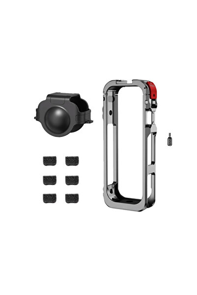 Choice Silver Camera Cage for Insta360 X5 | Lightweight Aluminum with Silicon...