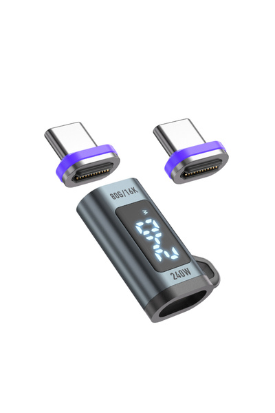 choice2 Adapter USB-C 2PCS 16K Type-C to Type-C 240W Magnetic Digital Dispaly...
