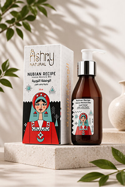 Ashry NATURAL قناع زيت الشعر الطبيعي النوبية للترطيب المكثف واللمعان الناعم، ...
