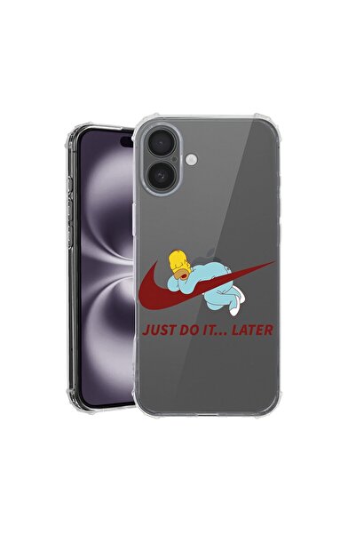 bestcase Θήκη για Apple iPhone 16, Αντικραδασμική 1.5MM, Just Do It Later Hom...