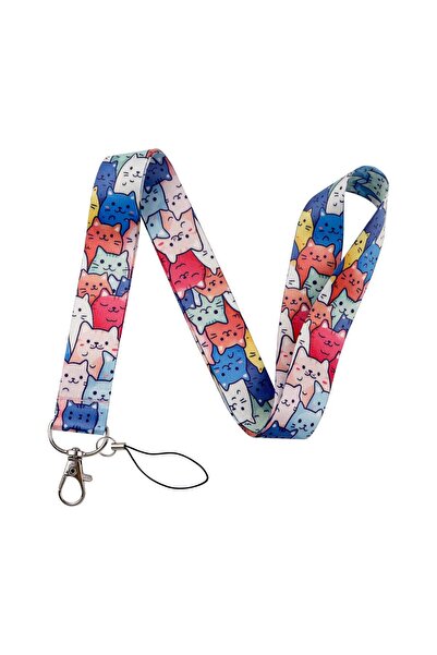 Choice Polyester Fiber 6 Cute Black Cat Lanyard Anti-lost Neck Strap for Wome...
