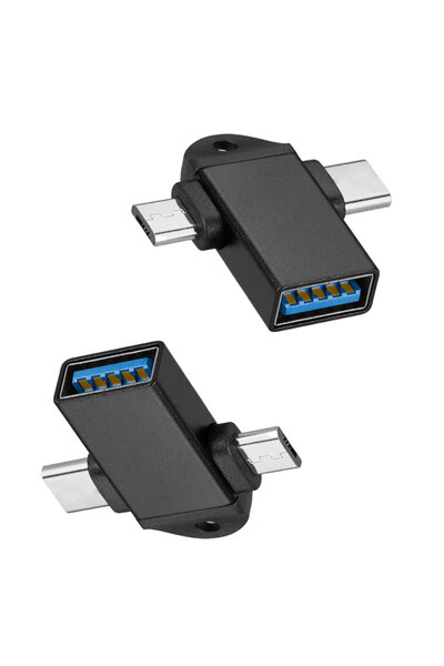 Choice1 قطعتان من محول USB C و Micro USB إلى USB 3.0 OTG، موصل Micro USB ذكر،...