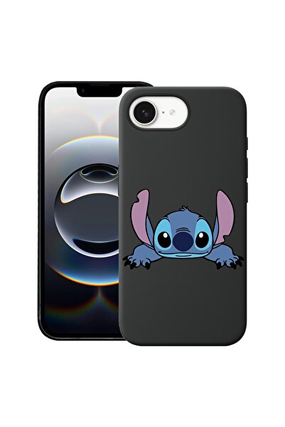 bestcase Калъф за Apple iPhone 16e, Премиум тънък силиконов 1.2ММ, Стич, Микр...