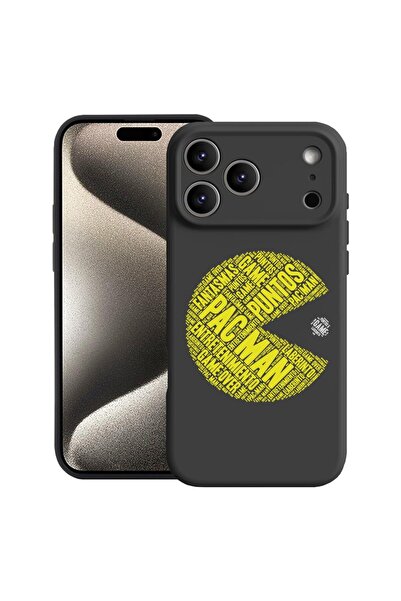 bestcase Husă pentru Apple iPhone 17 Pro Max cu design caligrafic PacMan, Sil...
