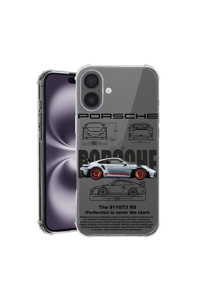 bestcase Husă pentru Apple iPhone 17 cu Design Porsche, Antișoc, Colțuri întă...