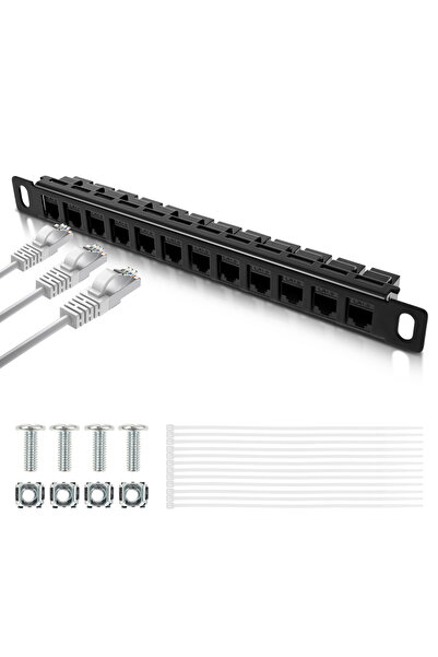 Choice 12 Port DeskPi Rackmate Accessories 10 inch 12 Port Blank Keystone Pat...