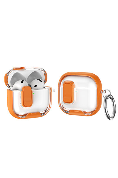 Choice5 غطاء سماعات أذن شفاف بلون قوس قزح برتقالي داكن لـ Airpods Pro2 أو Pro...