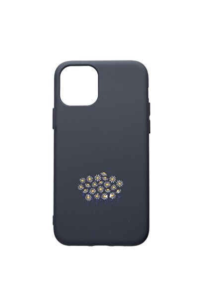 bestcase Премиум силиконов калъф, съвместим с Apple iPhone 12, Малки цветя, с...