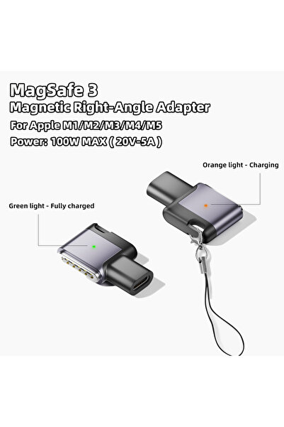 Choice محول شحن مغناطيسي سريع من النوع C إلى MagSafe 3 بقدرة 100 واط، متوافق ...