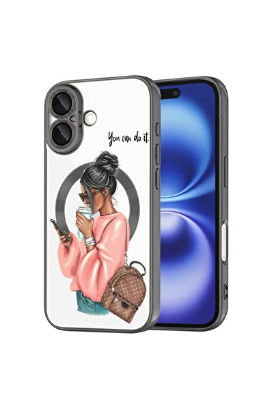 bestcase Husa Luxury MagSafe, Compatibilă cu Apple iPhone 16, Shopping Girl, ...