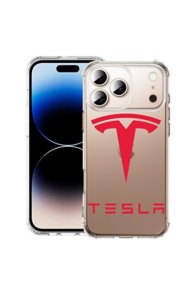 bestcase Husa pentru Apple iPhone 17 Pro Max cu Design Tesla Red, Anti Shock,...